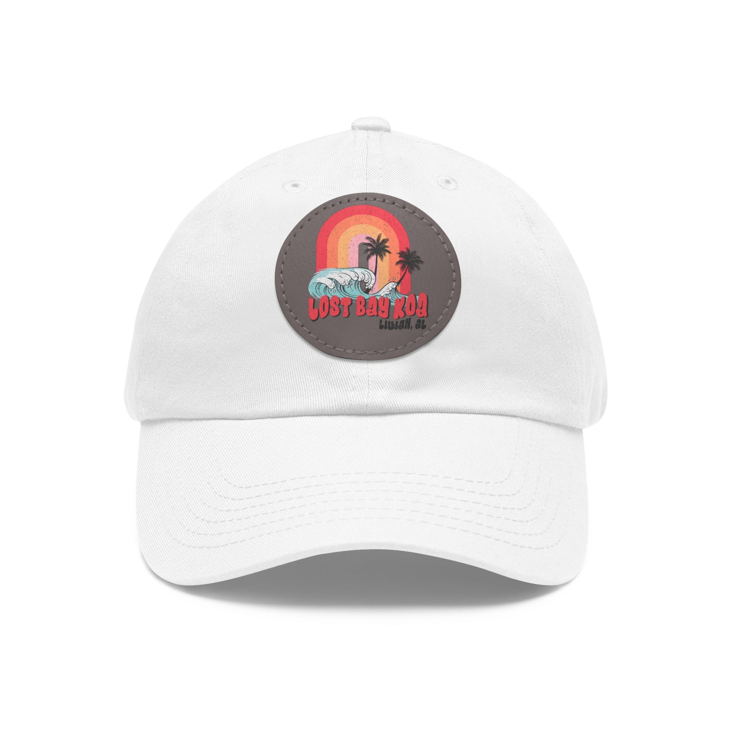 Lost Bay Wave- Dad Hat with Leather Patch (Round)