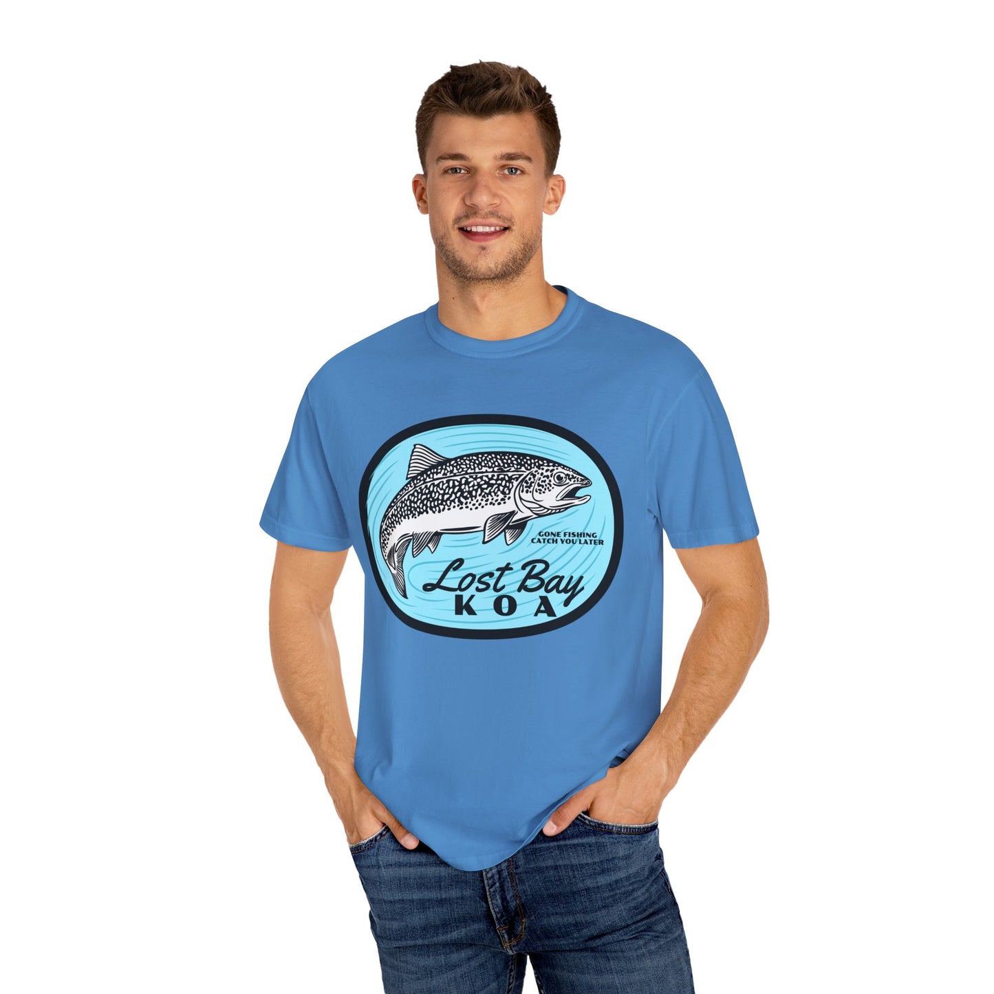 Gone Fishing, Catch You Later - Unisex Garment-Dyed T-shirt