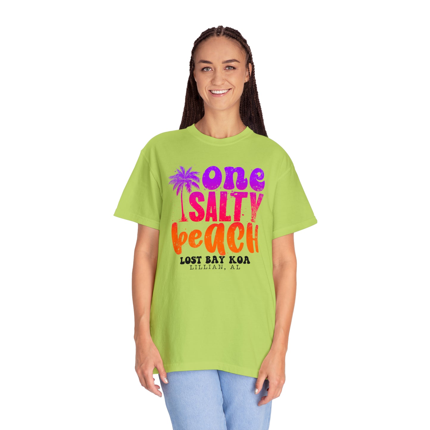 One Salty Beach- Unisex Garment-Dyed T-shirt