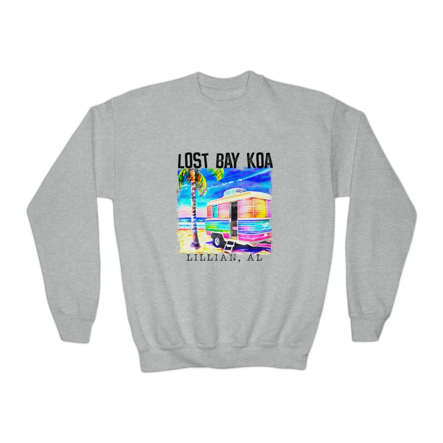 Lost Bay Camper- Youth Crewneck Sweatshirt