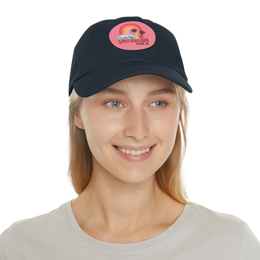 Lost Bay Wave- Dad Hat with Leather Patch (Round)