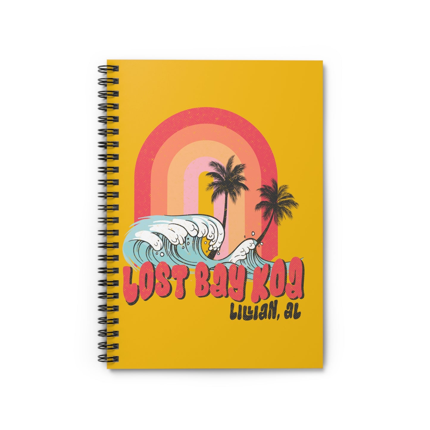 Lost Bay Wave- Spiral Notebook - Ruled Line