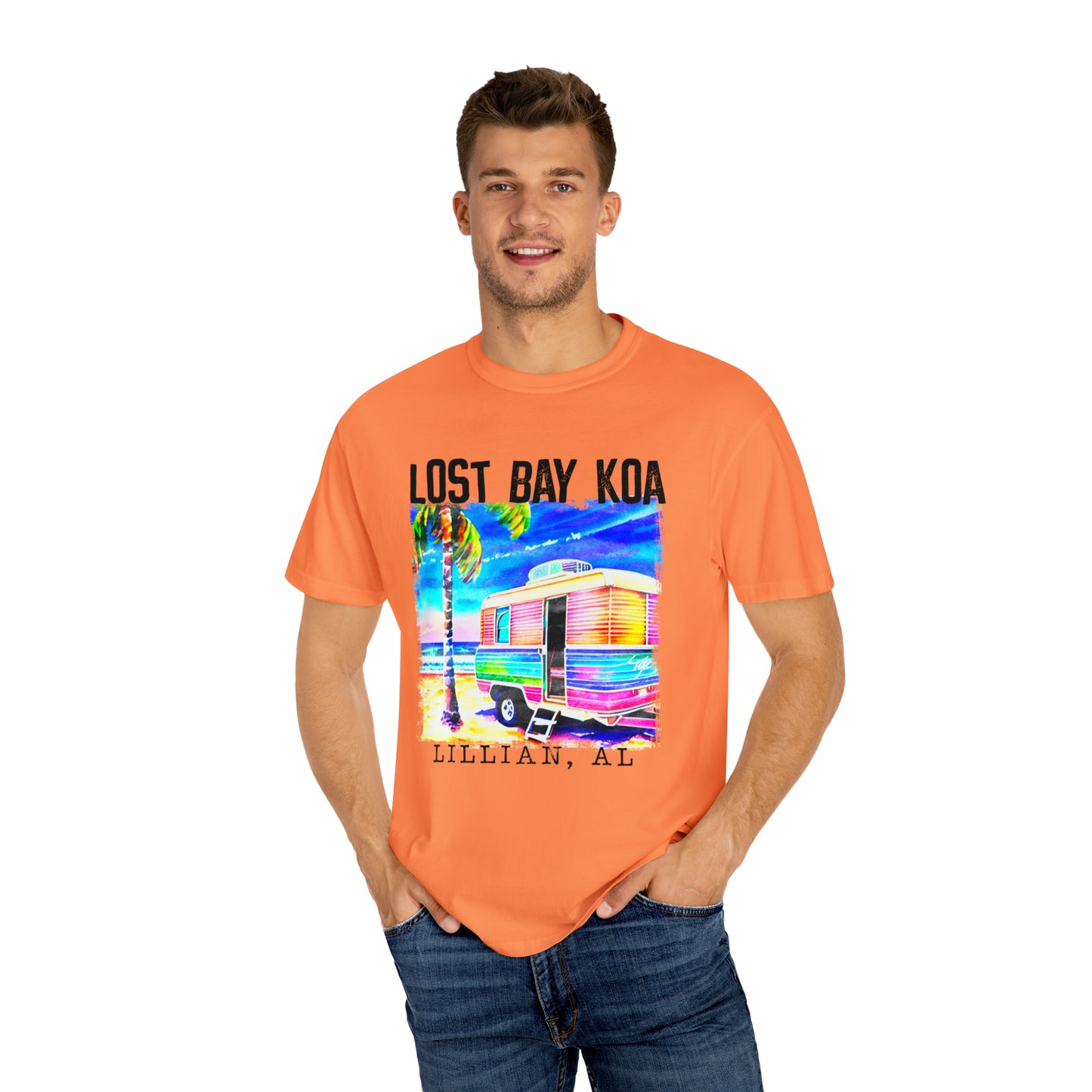 Lost Bay Camper- Unisex Garment-Dyed T-shirt