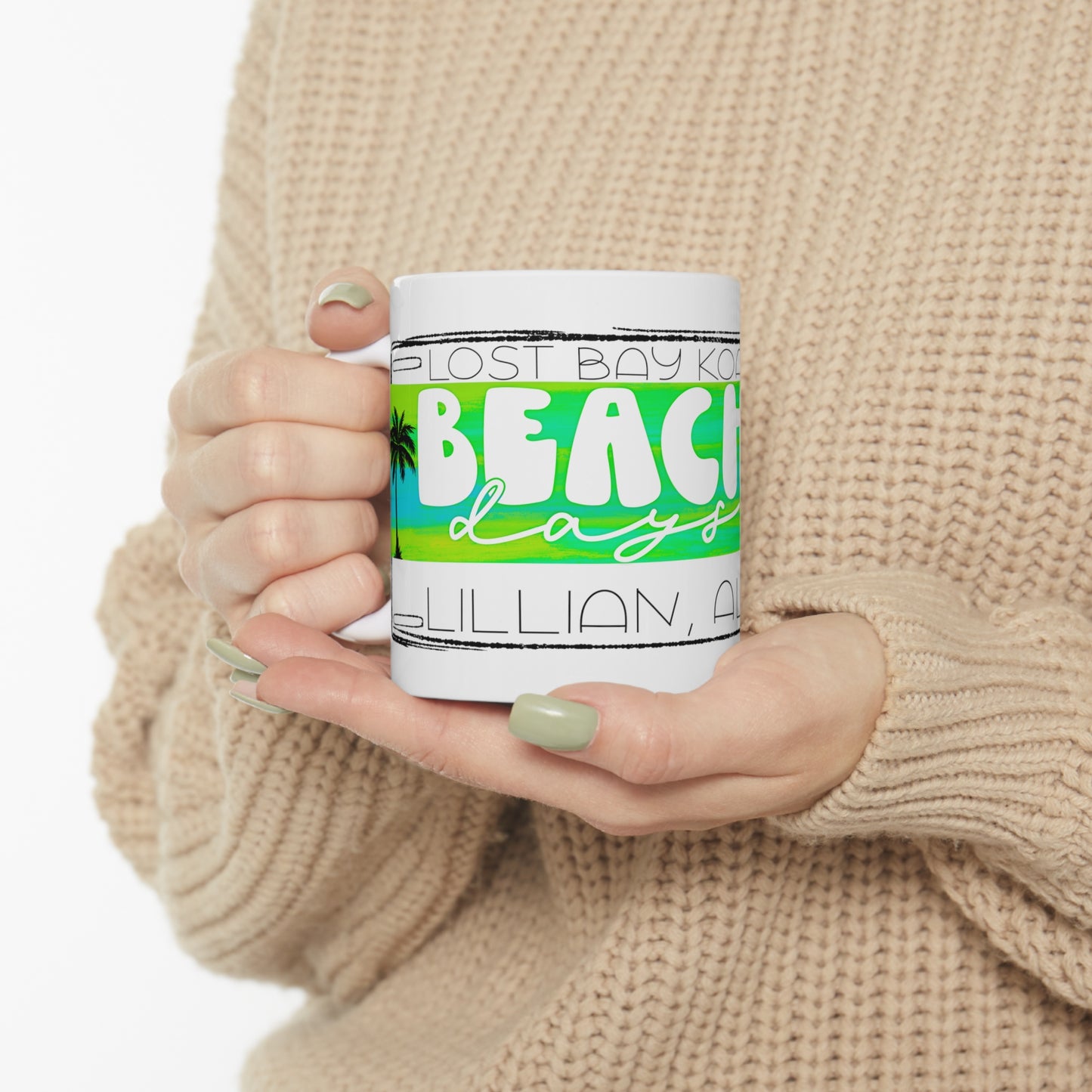 LB Beach Days License Plate- Ceramic Mug 11oz