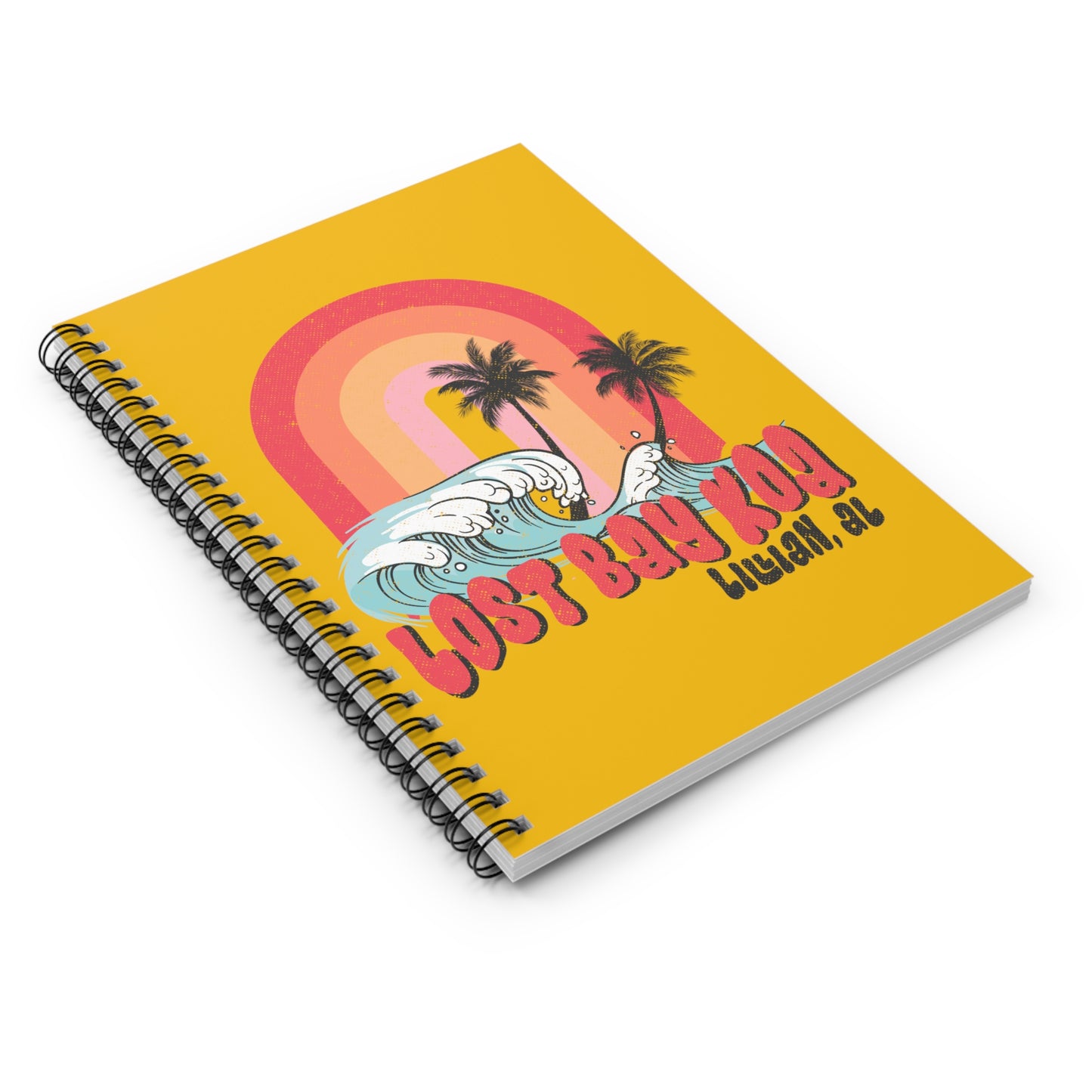 Lost Bay Wave- Spiral Notebook - Ruled Line
