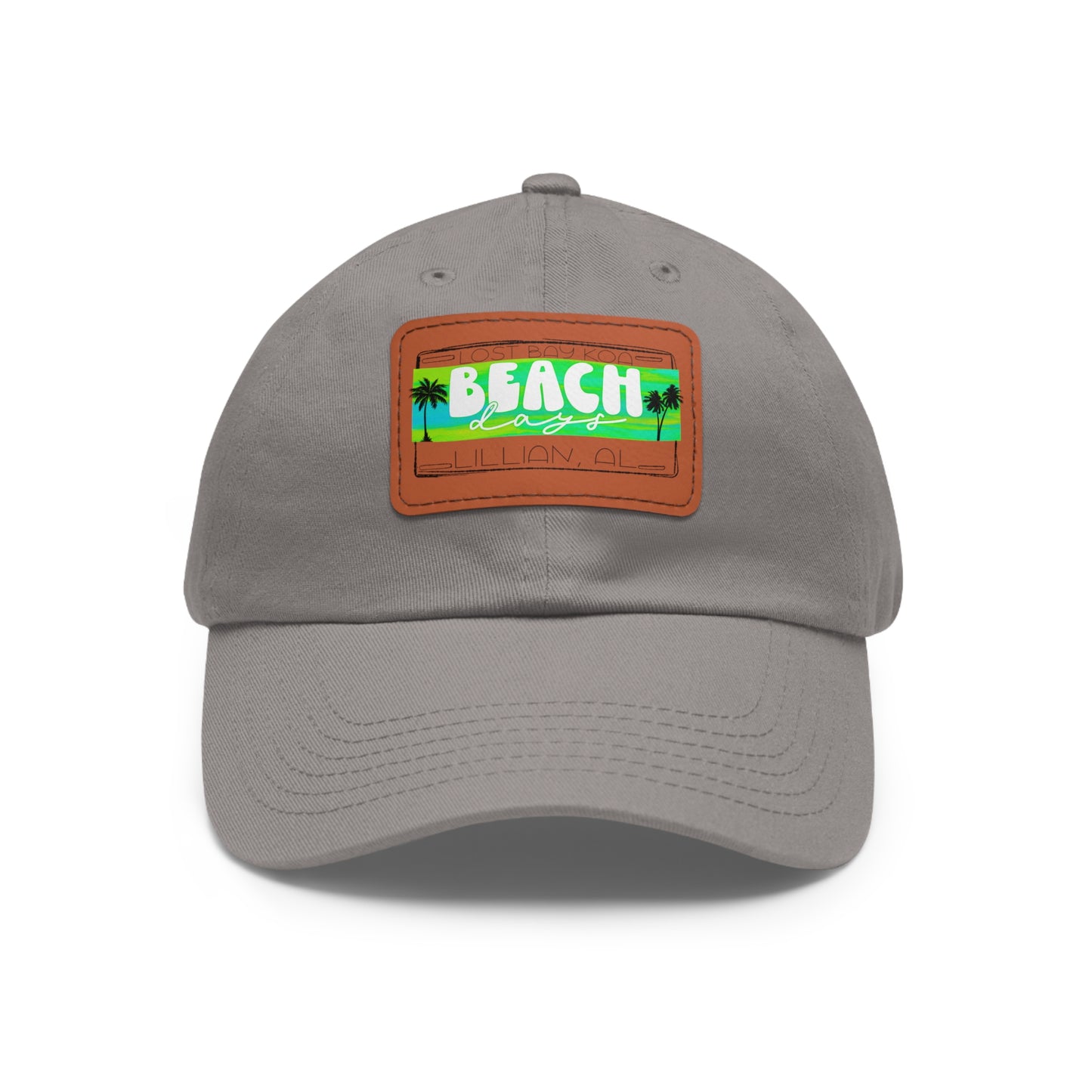 Lost Bay License Plate- Dad Hat with Leather Patch (Rectangle)